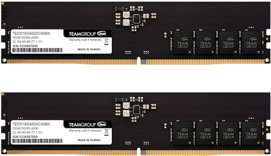 TeamGroup Elite 32GB DDR5 RAM with 2 Modules (2x16GB) and 4800 Speed for Server