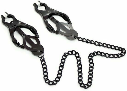 Dream Love OhMama! Dark Chain Japanese Nipple Clamps Nipple Clamps in Gray Color