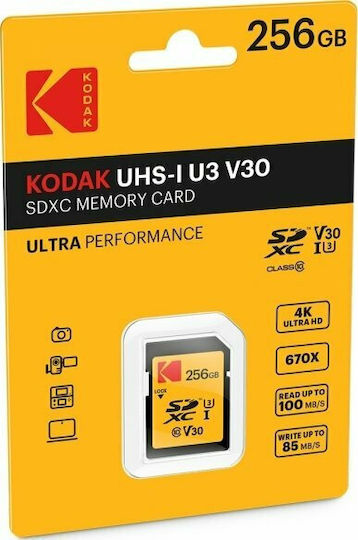 Kodak Ultra Performance SDXC 256GB U3 V30 A1 UHS-I 95MB/s