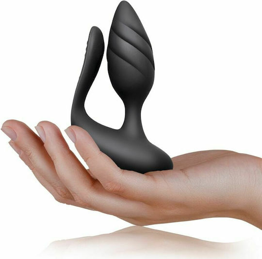Rocks Off Cocktail Anal Plug mit kabelloser Funktion und Vibration Schwarz 6.65cm
