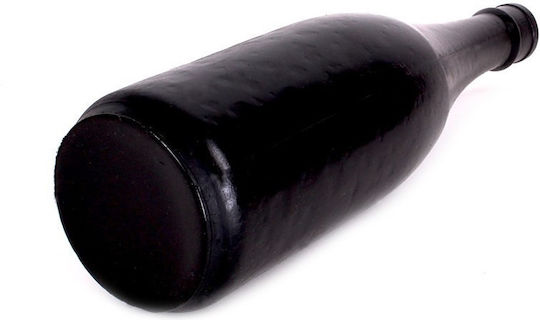 All Black Champagne Bottle Medium Anal Dildo Medium Black 34.5cm
