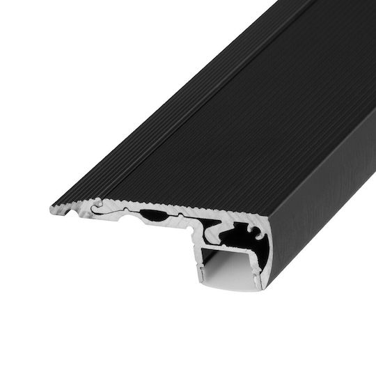 GloboStar Satz 5Stück Hängend Aluminiumprofil für LED-Streifen Treppen mit Opal Abdeckung 300cm
