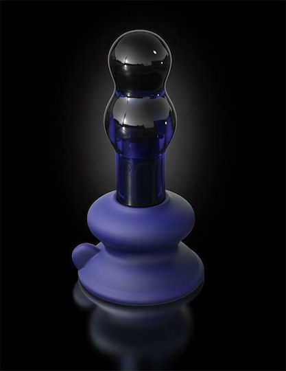 Pipedream Icicles Vibrating Glass Massager Πρωκτικός Δονητής με Δυνατότητα Ασύρματης Λειτουργίας Blue