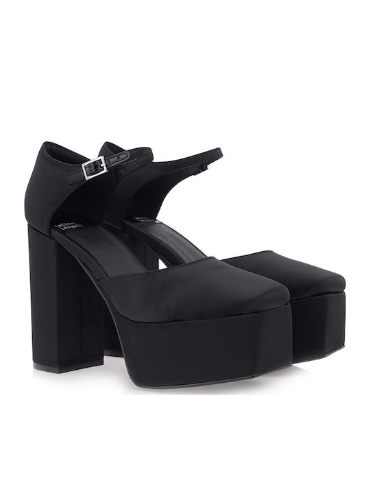 Jeffrey Campbell Ovr-N-Out Γόβες με Λουράκι & Χοντρό Ψηλό Τακούνι Μαύρες Jeffrey Campbell Ovr-N-Out Γόβες με Λουράκι & Χοντρό Ψηλό Τακούνι Μαύρες