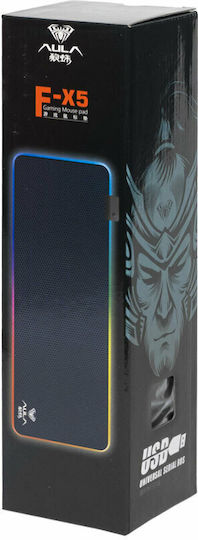 Aula F-X5 Гейминг Мишка Пад XXL (800мм) с RGB Осветление Черен