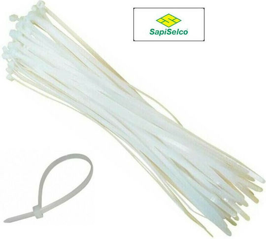 Sapiselco Sapiselco Kunststoff Kabelbinder 540mmx7.5mm in Weiß Farbe 100 Stück