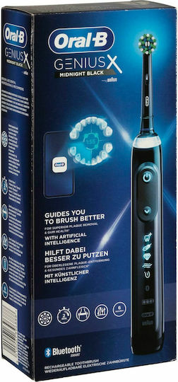 Oral-B Genius X Electric Toothbrush with Timer and Pressure Sensor Midnight Black