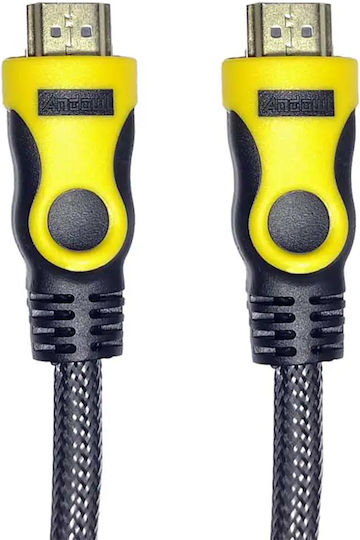 Andowl HDMI 2.0 Premium High Speed 4K 60Hz HDR Cable HDMI male - HDMI male 15m Μαύρο