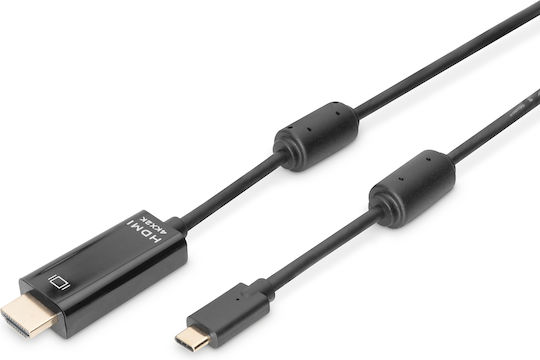 Digitus Cable HDMI male - USB-C male 2m Black