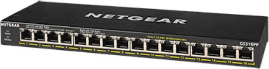 NetGear GS316PP-100EUS Неуправляем L2 PoE Switch с 16 Портове Гигабитови (1Gbps) Ethernet