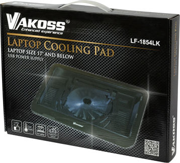 Vakoss Cooling Pad για Laptop έως 17" με 1 Ανεμιστήρα και Φωτισμό (LF-1854LK)