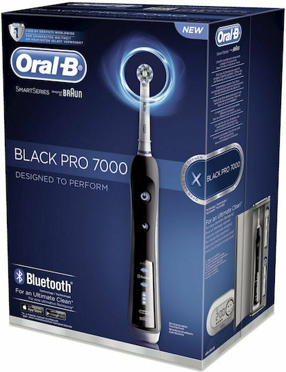 Oral-B Black Pro 7000 Elektrische Zahnbürste mit Timer, Drucksensor und Reisetasche