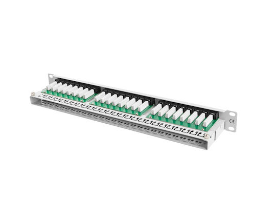 Lanberg Patch Panel για Rack 1U 19" 48 Θυρών cat5e Γκρι