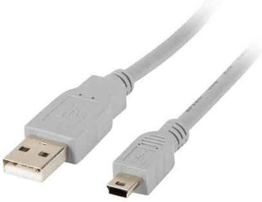 Lanberg USB 2.0 Cable USB-A male - mini USB-A male 1.8m (CA-USBK-10CC-0018-S)