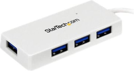 StarTech USB Hub 4 Ports USB 3.0 with USB-A Connection White