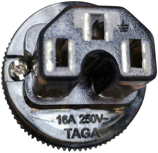 Taga Harmony Schuko - IEC C15 Cable 2m Μαύρο TPC-TS-2,0M