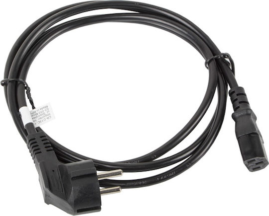 Lanberg IEC C13 - Schuko Cable 1.8m Μαύρο CA-C13C-11CC-0018-BK