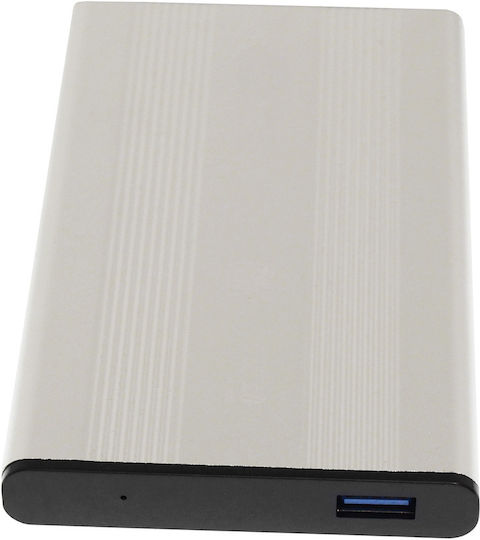 Andowl QY-S300 Θήκη για Σκληρό Δίσκο 2.5" SATA III με σύνδεση USB 3.0 σε Ασημί χρώμα