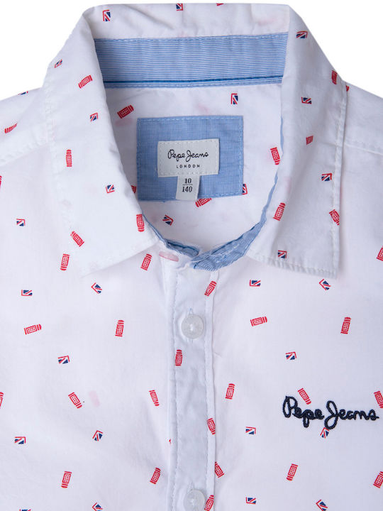 Kids Shirt Short Sleeve White NEO