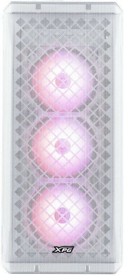 Adata XPG Defender Gaming Midi Tower Computer Case with Window Panel White