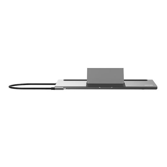 Unitek USB-C Docking Station με HDMI/DisplayPort 4K PD και σύνδεση 2 Οθονών Ασημί (D1022A)