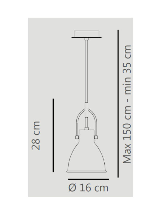 Sikrea MILLA/SP Pendant Light Single-Light Bell for Socket E14, E.14 Brown