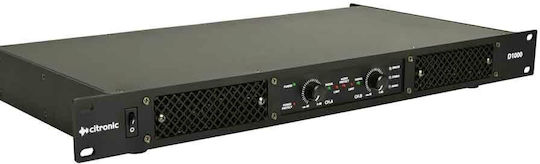 Citronic D1000 Commercial Power Amplifier 2 Channels 500W/4Ω 300W/8Ω 500W/100V Black