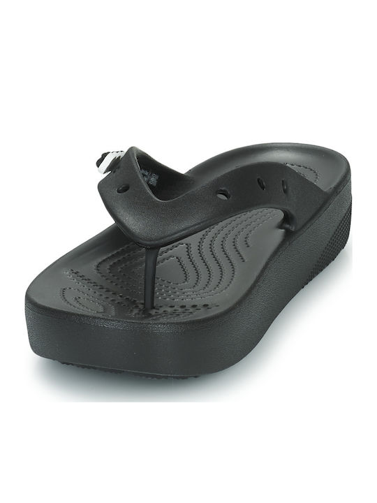Classic Flip Women's Platform Flip Flops Black