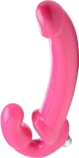 Strap U 7x Revolver Vibrating Strapless Strap-on Fără bretele Strap On cu Dildo 29cm cu vibrație în Culoare Roz
