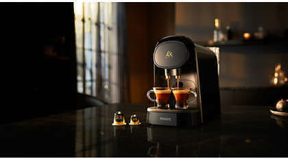 Philips Barista Kapsel-Kaffeemaschine L'Or Druck 19bar Schwarz
