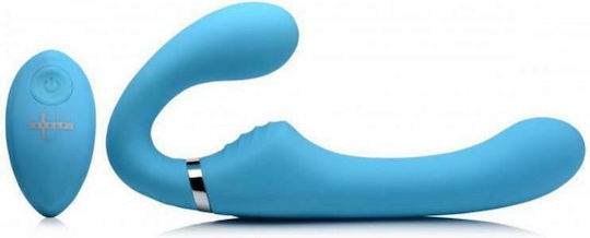 Strap U Mighty Rider Vibrating Strapless Strap-On Без презрамки Страп-он с Дилдо с вибрация в Син цвят