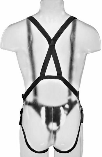 Pipedream Kick Cock Hollow Strap-On Suspender System Harness with Dildo 25.4cm in White Color