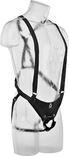 Pipedream Kick Cock Hollow Strap-On Suspender System Harness with Dildo 25.4cm in White Color