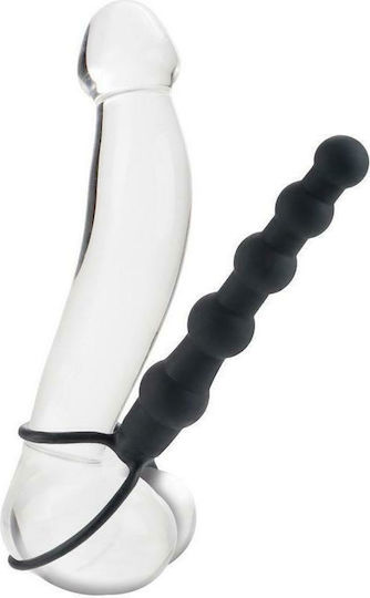 Calexotics Silicone Love Rider Beaded Dual Penetrator με Dildo 14cm σε Μαύρο Χρώμα