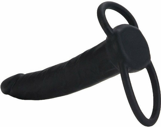 Calexotics Silicone Love Rider Dual Penetrator με Dildo 14cm σε Μαύρο Χρώμα