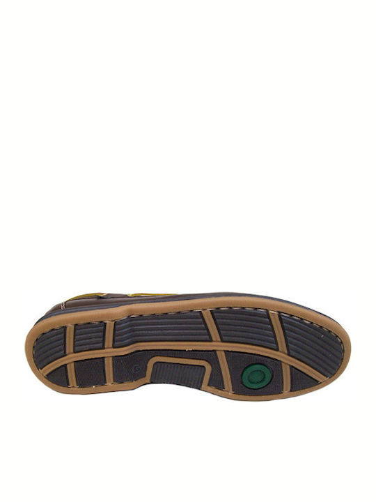 Δερμάτινα Ανδρικά Boat Shoes σε Καφέ Χρώμα