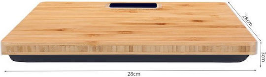 Bamboo 28x28x3cm Ψηφιακή Ζυγαριά 180kg Καφέ