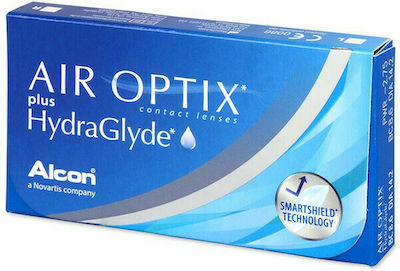 Air Optix Plus Hydraglyde 6 Μηνιαίοι Φακοί Επαφής Σιλικόνης Υδρογέλης