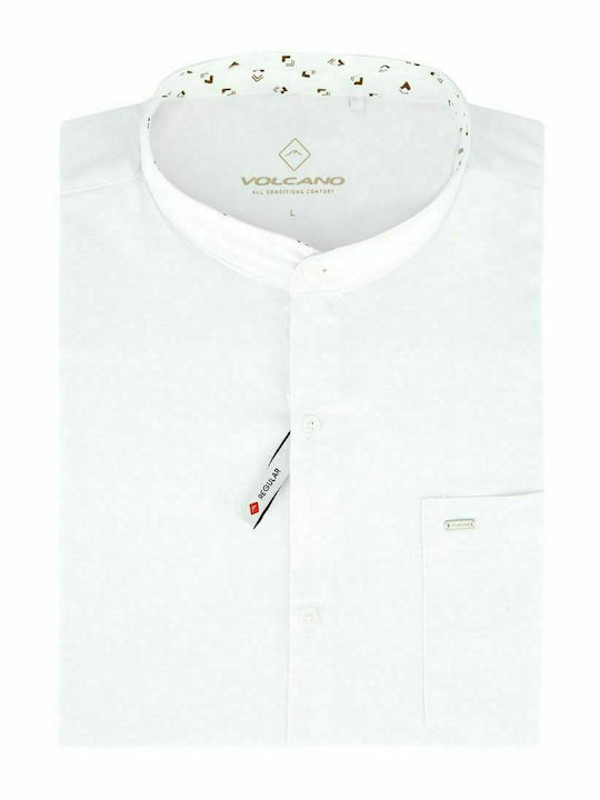 Volcano K-LANGE Men's shirt with stand-up collar - White