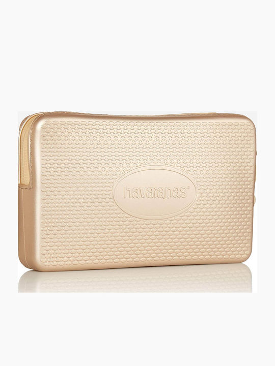 Toiletry Bag Mini Plus Cool Metallic in Gold color 17cm