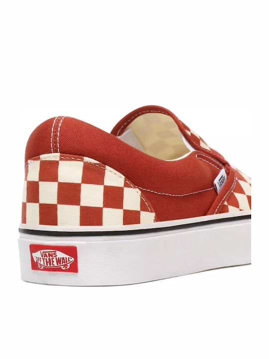 Checkerboard Classic Πάνινα Ανδρικά Slip-On Picante / True White