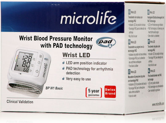 Microlife BP W1 Basic Дигитален Монитор за кръвно налягане с откриване на аритмия