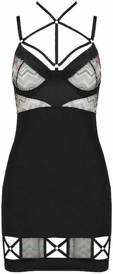 Casmir Lingerie Lagerta Chemise Sexy Ρόμπα Schwarz