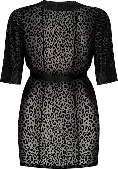 Obsessive Jagueria Sexy Ρόμπα Peignoir Black