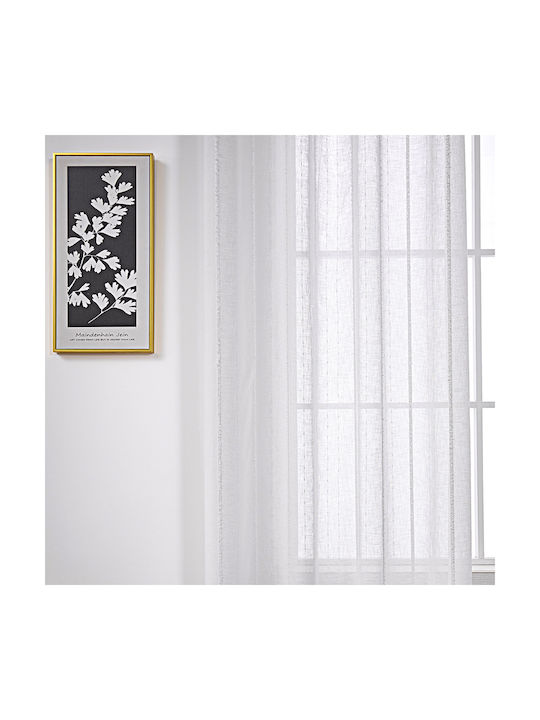 Beauty Home Перде с Копчета Бяло 140x270см