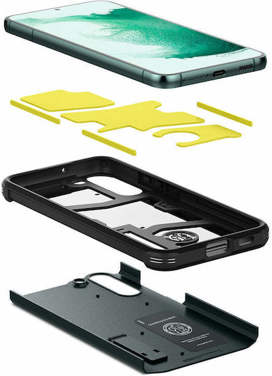 Spigen Tough Armor Umschlag Rückseite Kunststoff 2mm Abyss Green (Galaxy S22+ 5G)