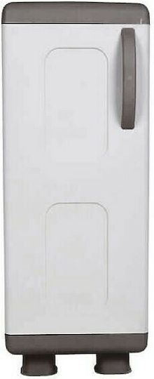 Single-Door Rea Plastic Outdoor Cabinet with 2 Shelves Suitable for Small Spaces Grey / Anthracite 36x44x96 cm