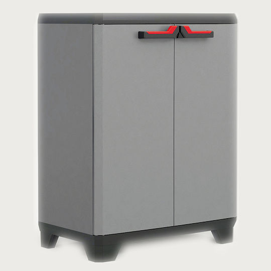 Double Door Wardrobe Stilo Low Plastic with 1 Shelf 68x39x90cm