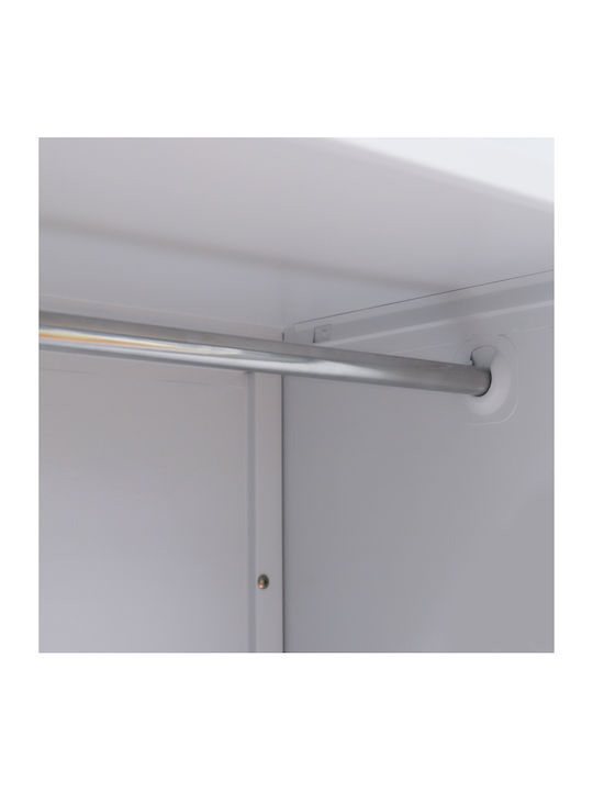 Double-Leaf Valja Metallic Cabinet with Locking Capability with Divider & 4 Shelves 90x45x190 cm