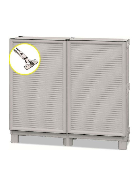 Dulap cu două uși Plastic cu Separator & 1 Raft 100x39x92cm